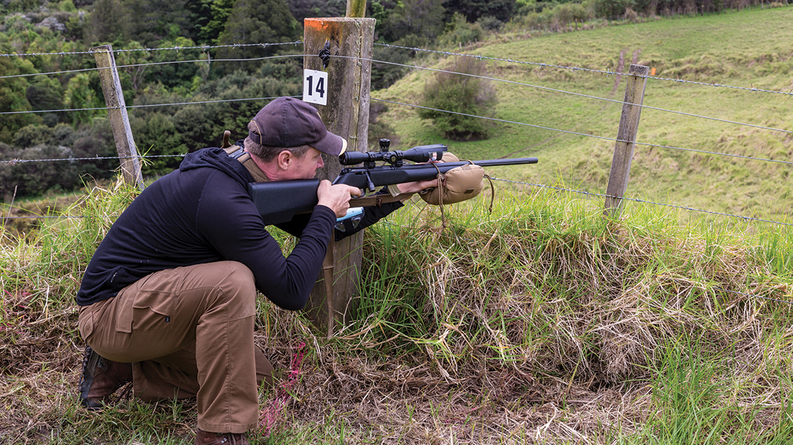 Even in field shooting, you always need to be aware of where your rifle is pointing.
