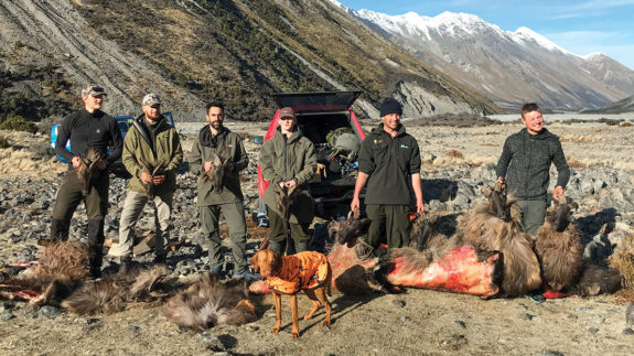 the hunting crew, L to R: Morten, Simon Stahr, Keith, Martin, Todd and Rex.