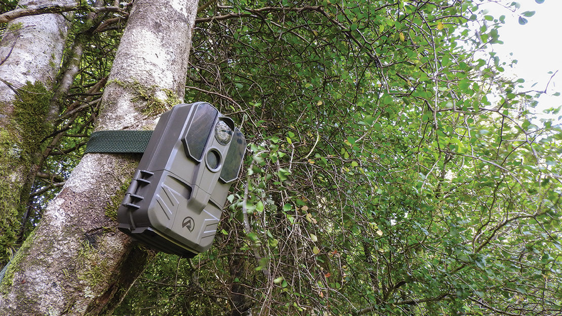 A Tension strap with two textured rear cavities makes placing the trail camera an easy proposition.