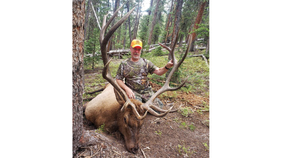 One very happy hunter with his bull.