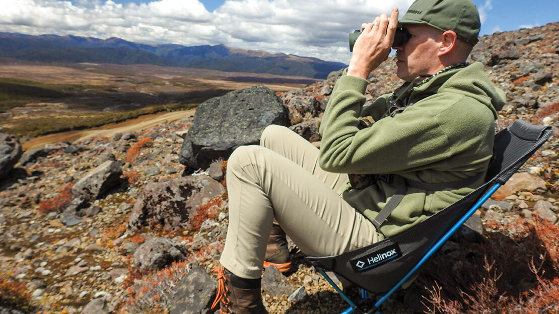 On a scouting mission on the Central Plateau, the chair was a welcome addition and provided some good lower back support. It was quickly deployed when changing positions and easily fitted in my daypack.