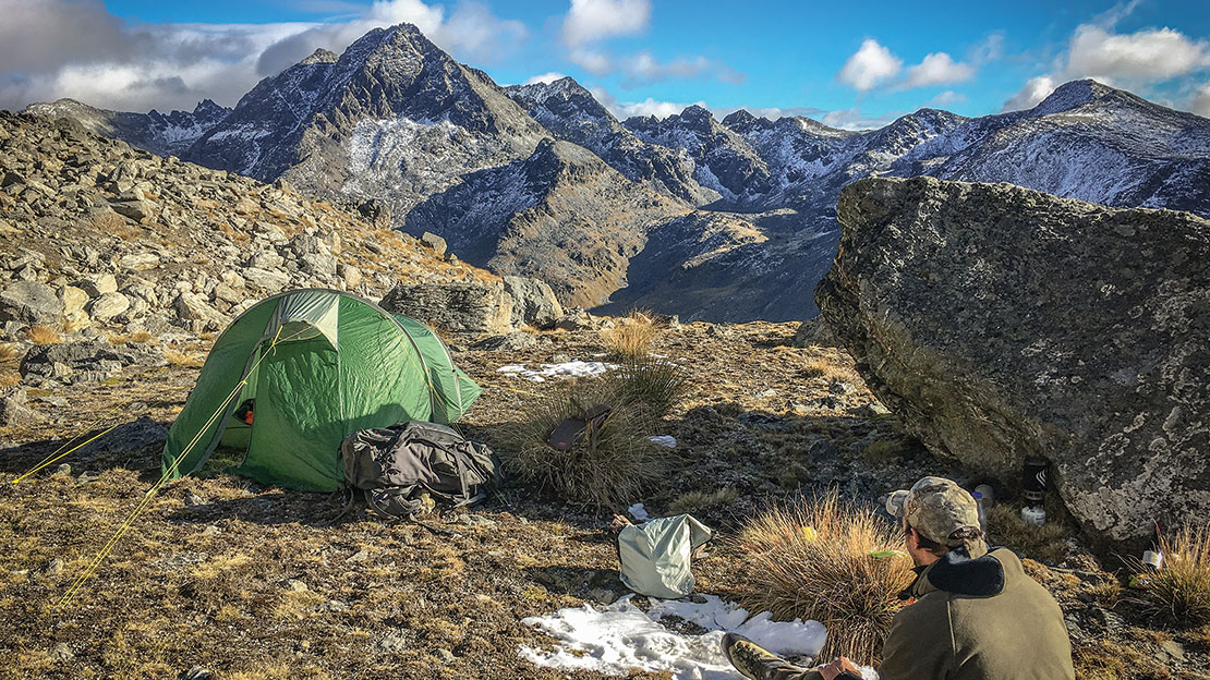 Camp on the snowline, being high can be an advantage.