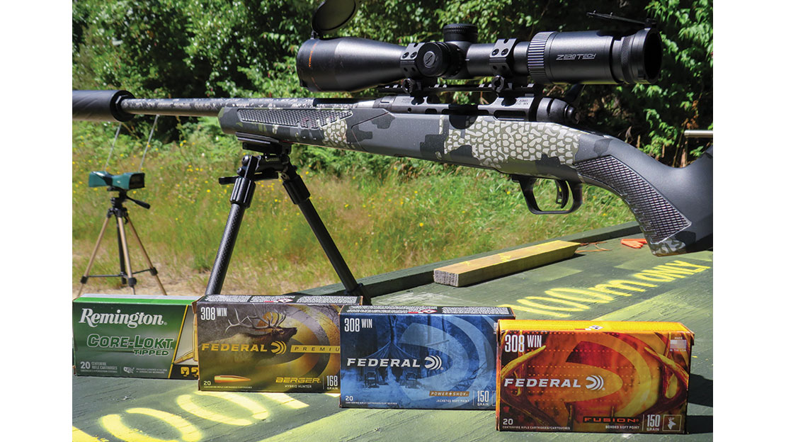 The sample ammo provided alongside the Accumax Carbon Bipod and ZeroTech Thrive HD 2.5-15x50 scope.