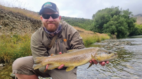 First brown trout of the trip, caught in Queenstown.