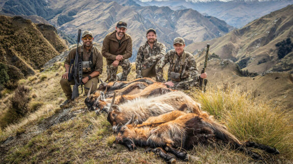 The Red Stag Timber Hunters Club with their competition entries. Photo: Hunters Club.