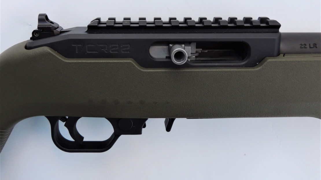 The TCR22 Picatinny rail, enlarged bolt handle and rear peep sight are nice upgrades over a 1022